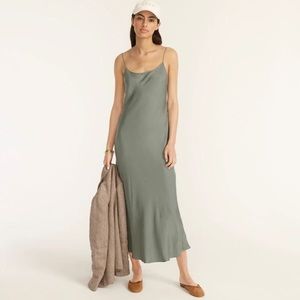 Eco cupro slip dress